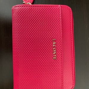 Lacoste wallet hot pink